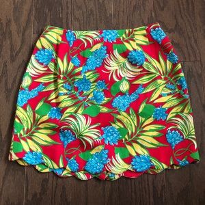 Vintage Lilly Pulitzer Tropical Print Mini Skirt